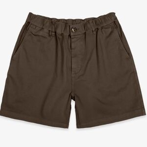 Cove Men's Dark Chocolate Brown Flat Front Chino Shorts